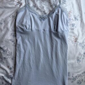 American Eagle Outfitters Sky Blue Lace Cami